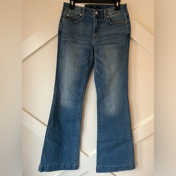 7 For All Mankind Dojo Original Jeans Trouser NWT Size 29 7FAMK Blue Stitching - Picture 4 of 8